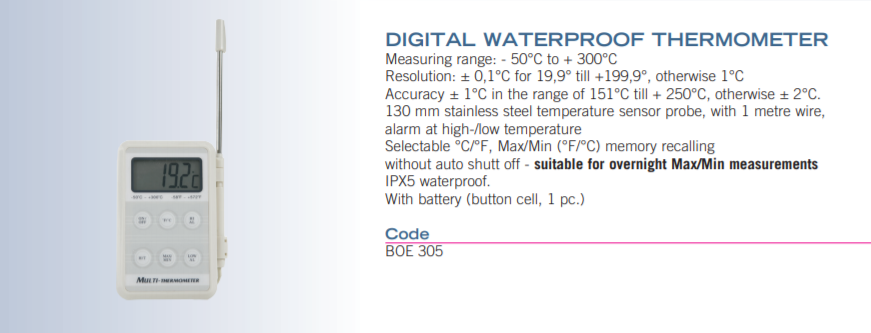 數(shù)字防水溫度計BOE305