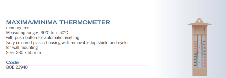 ***大值/***小值溫度計BOE23940